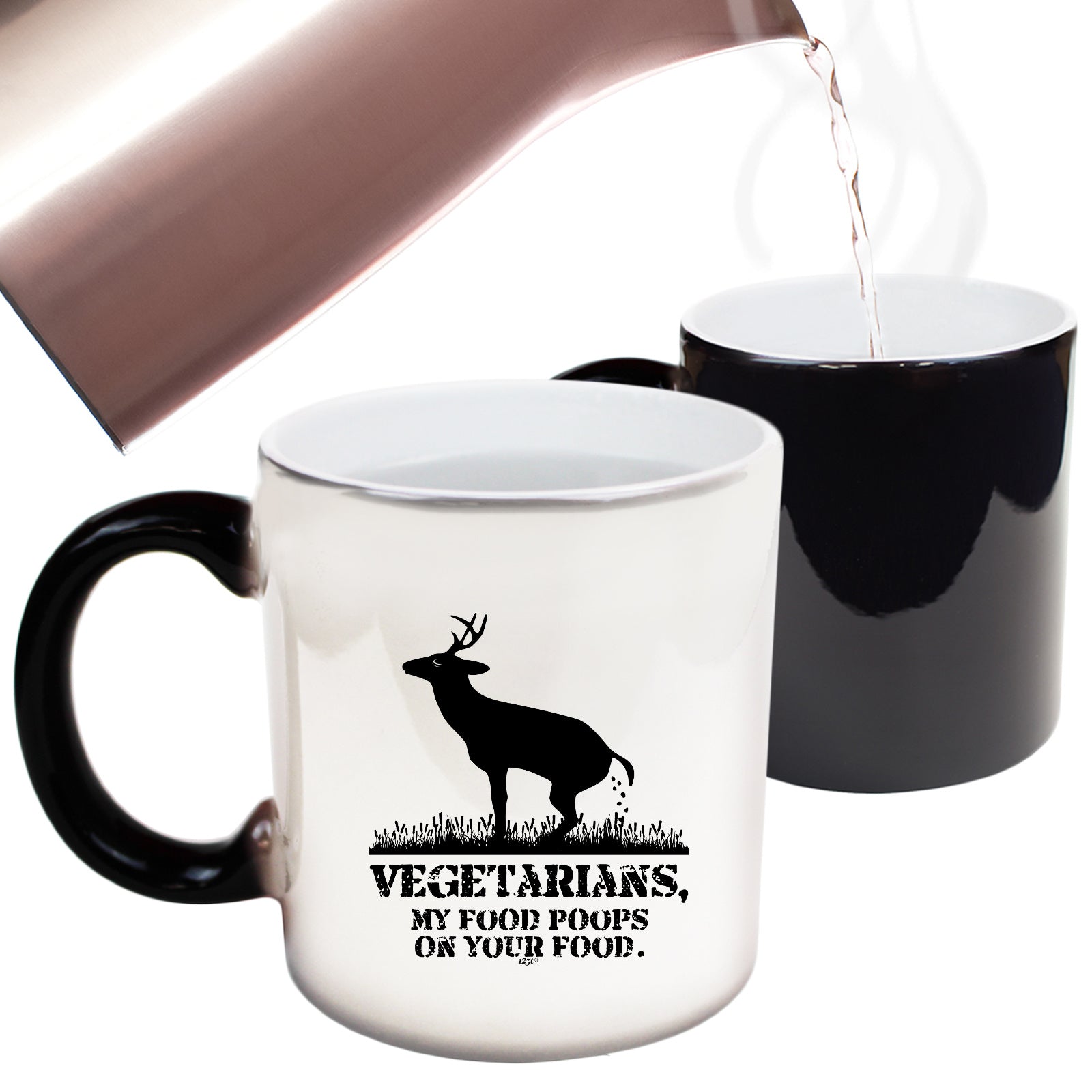 Vegetarians My Food Poops - Funny Colour Changing Mug