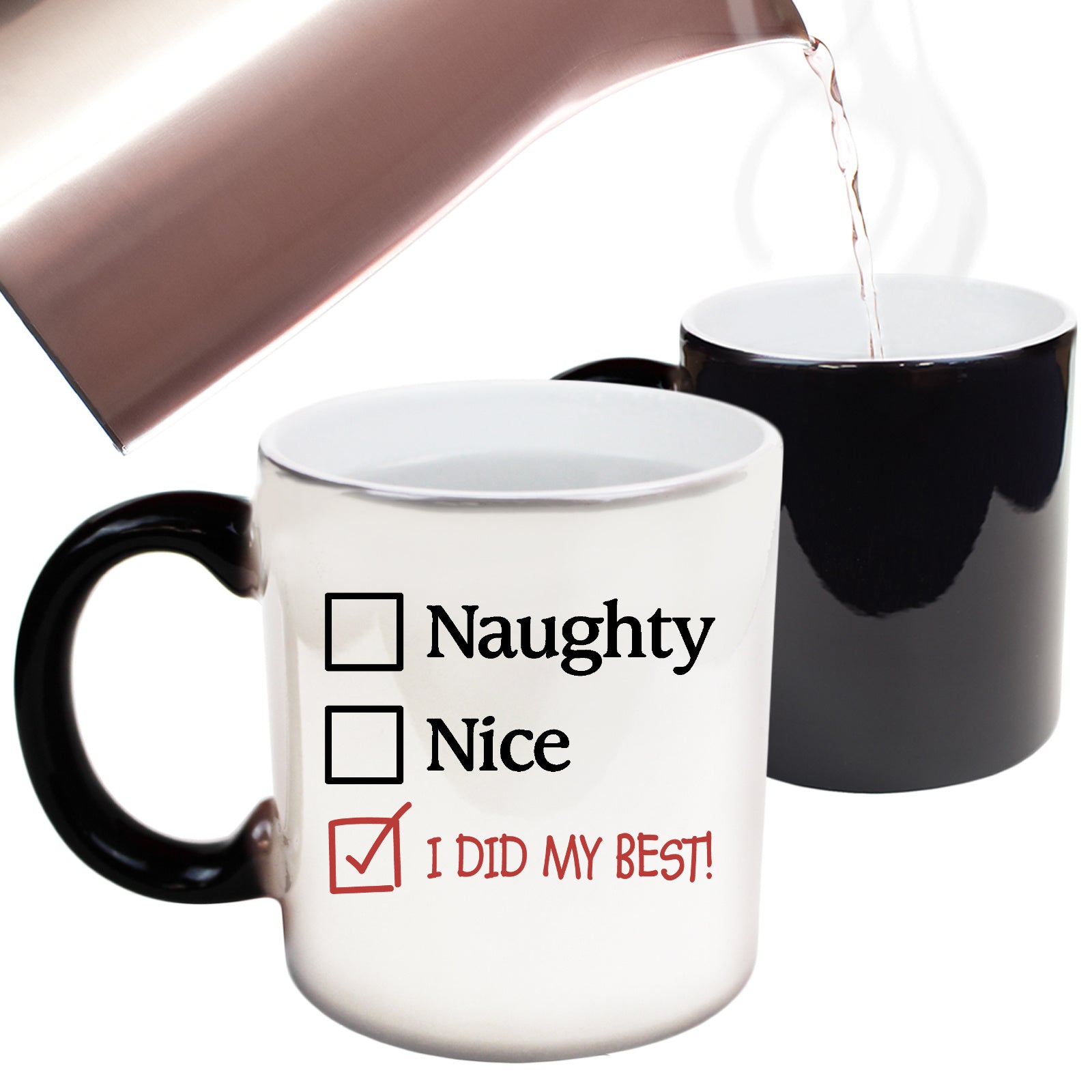 Christmas Naughty Nice I Did My Best - Funny Colour Changing Mug