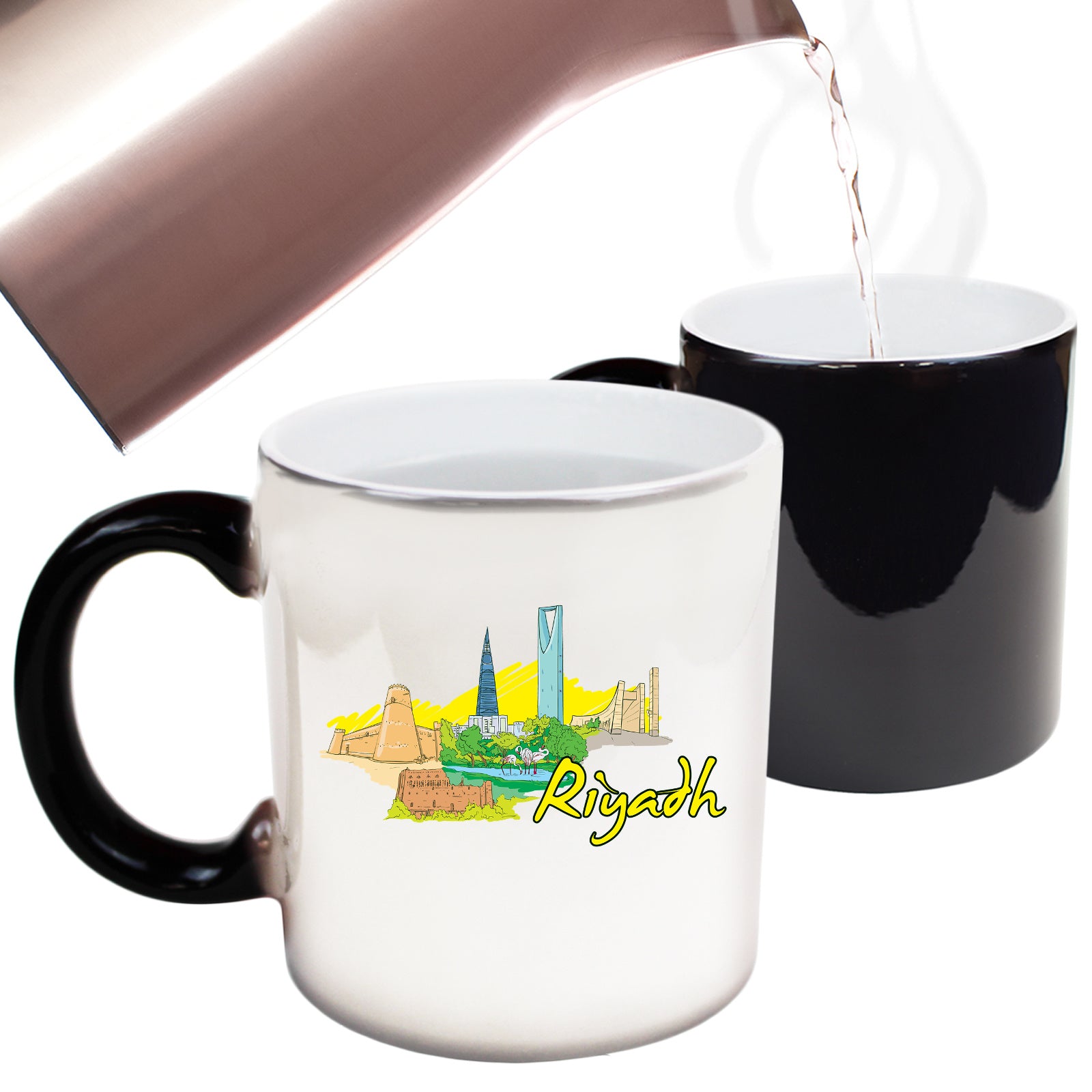 Riyadh Saudi Arabia Country Flag Destination - Funny Colour Changing Mug