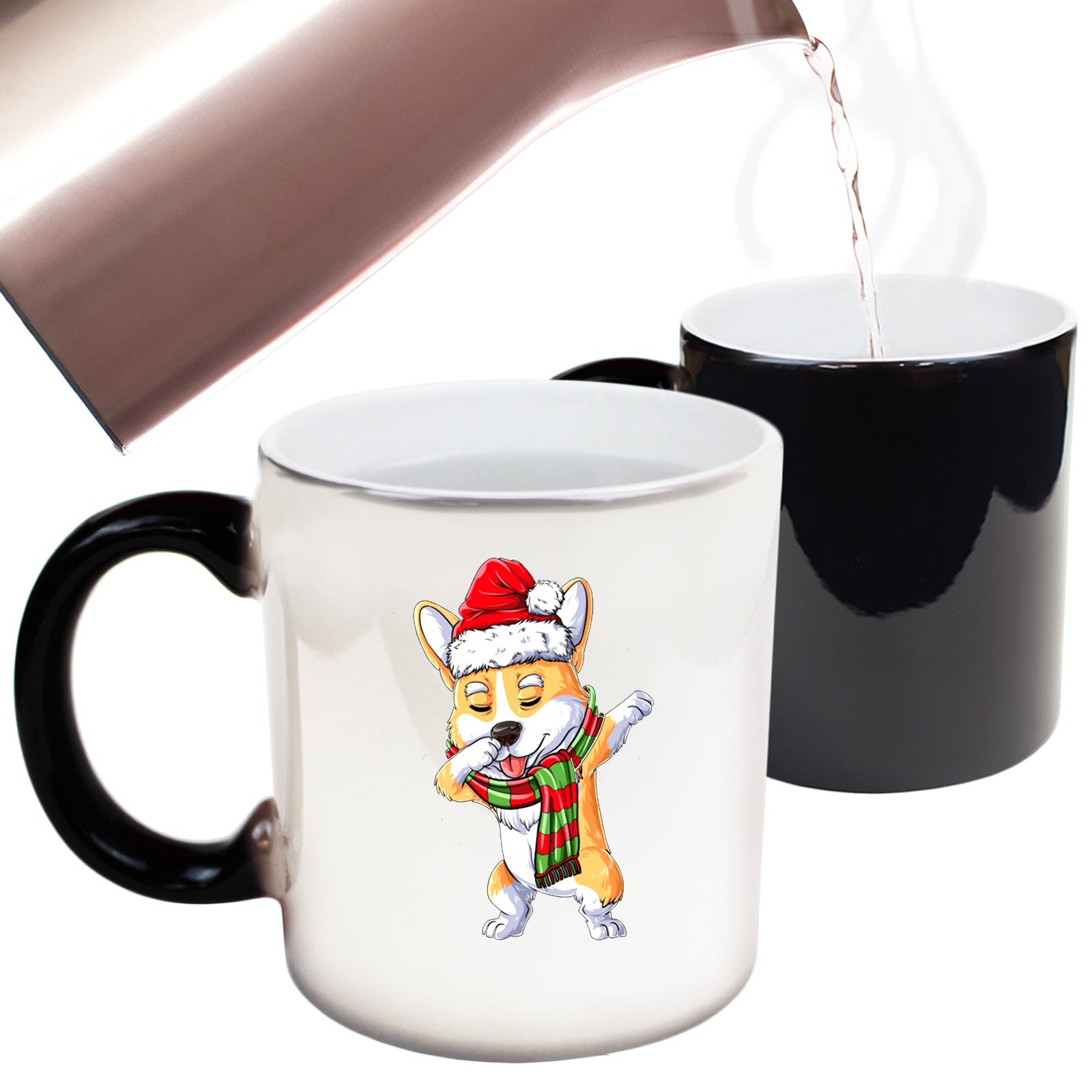 Corgi Dance Christmas Xmas - Funny Colour Changing Mug