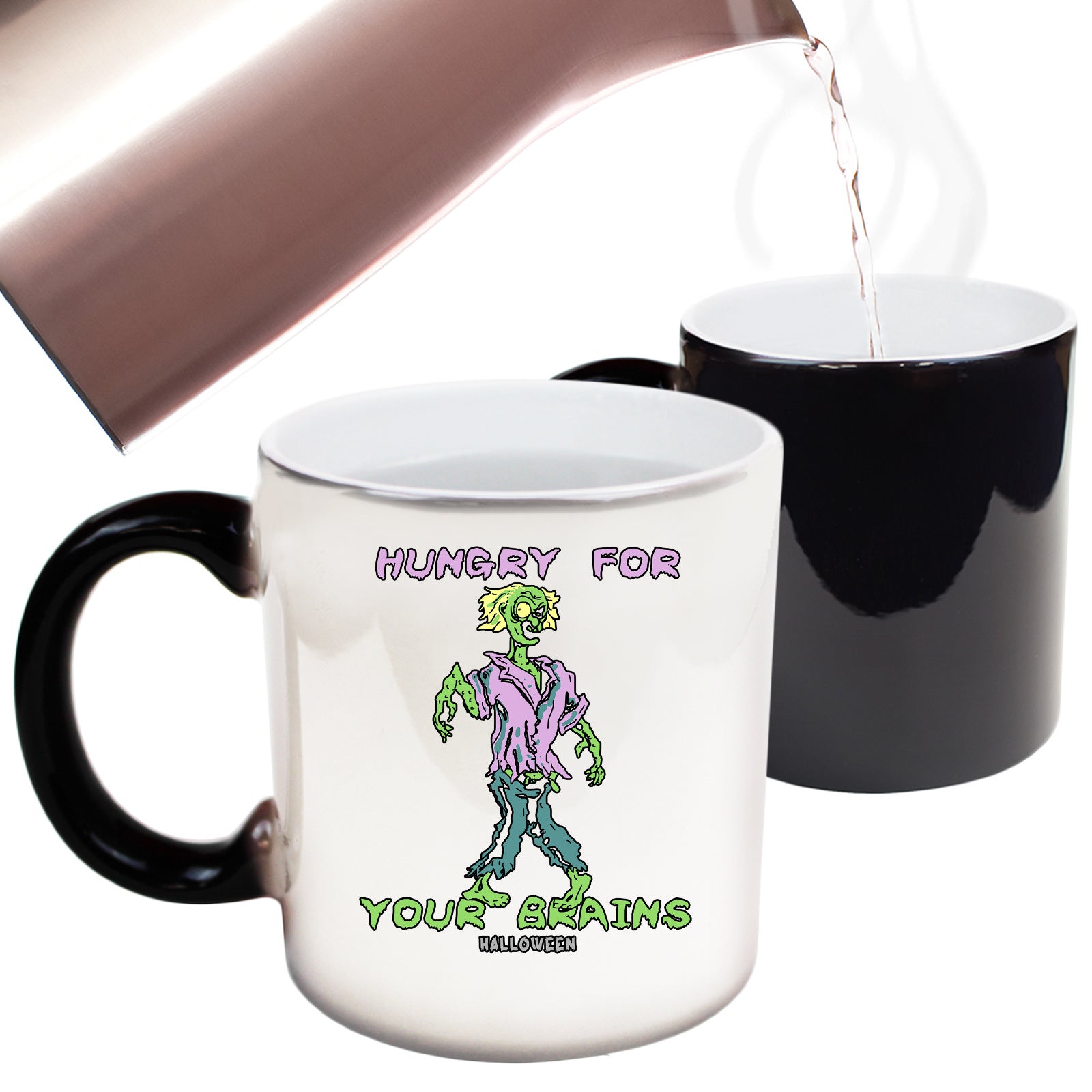 Hungry For Your Brains Halloween - Funny Colour Changing Mug