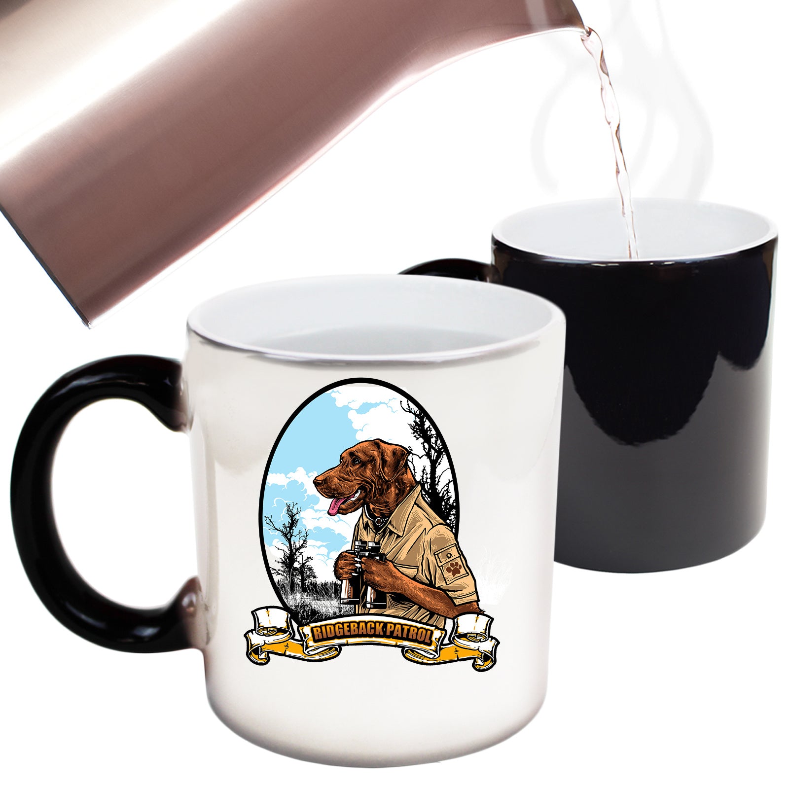 Ridgeback Patrol Dog Hound Dogs - Funny Colour Changing Mug