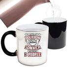 I Like Bourbon My Smoker 3 People Funny Bbq - Funny Colour Changing Mug