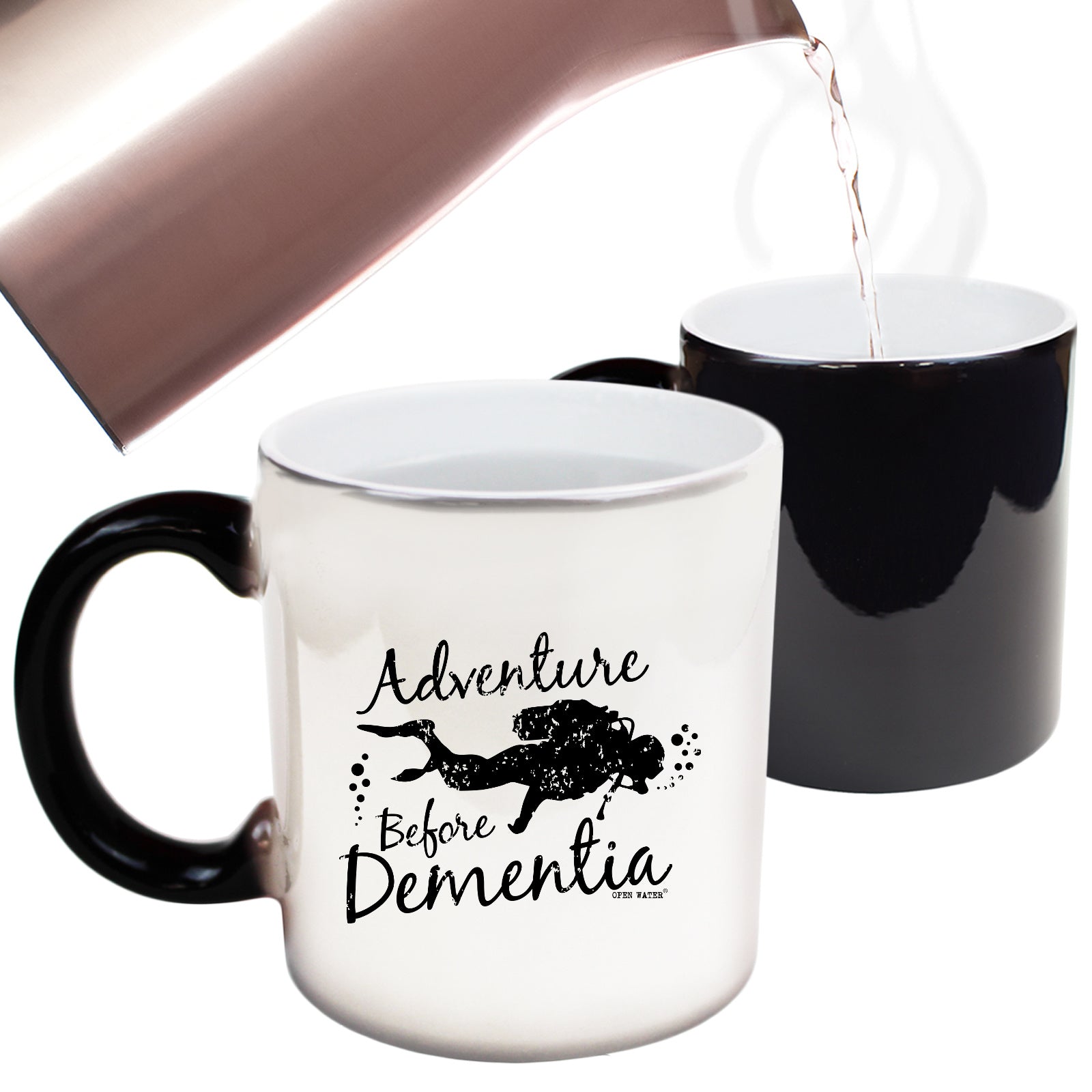 Ow Adventure Before Dementia Scuba - Funny Colour Changing Mug