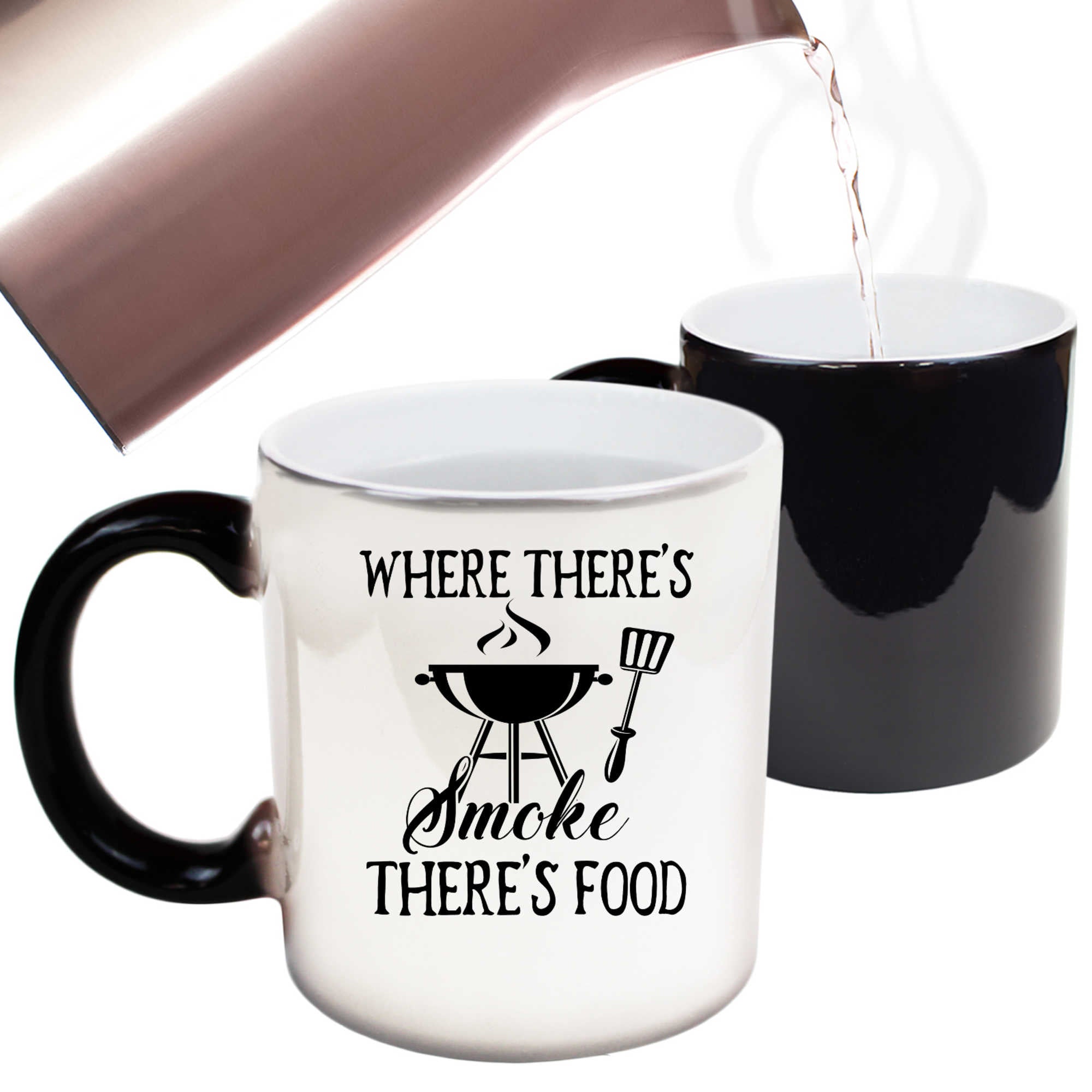 Where Theres Smoke Food Pork Grill Barbecue Bbq - Funny Colour Changing Mug