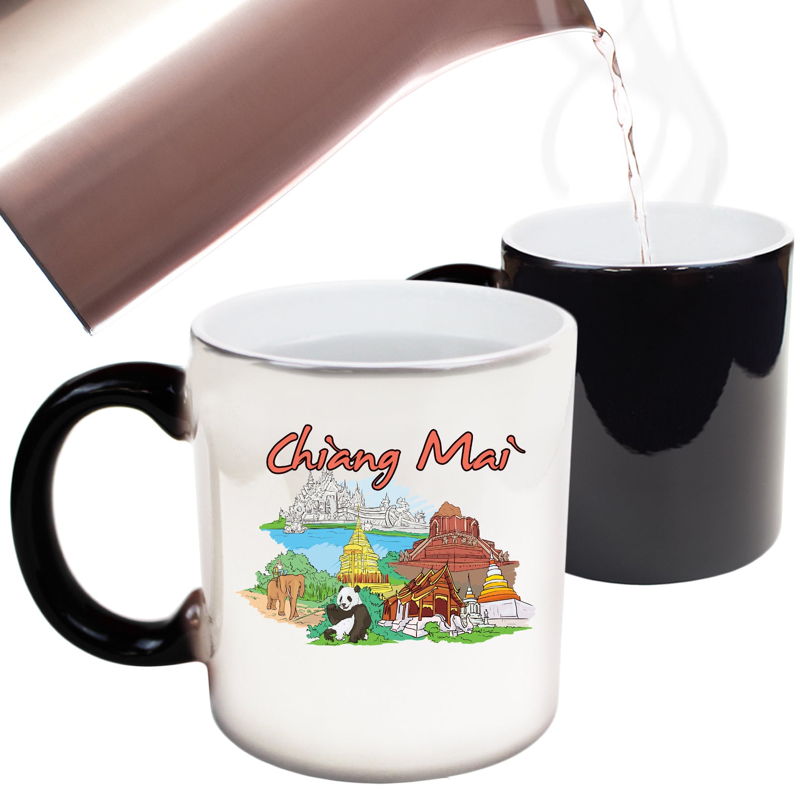 Chiang Mai Country Flag Thailand - Funny Colour Changing Mug