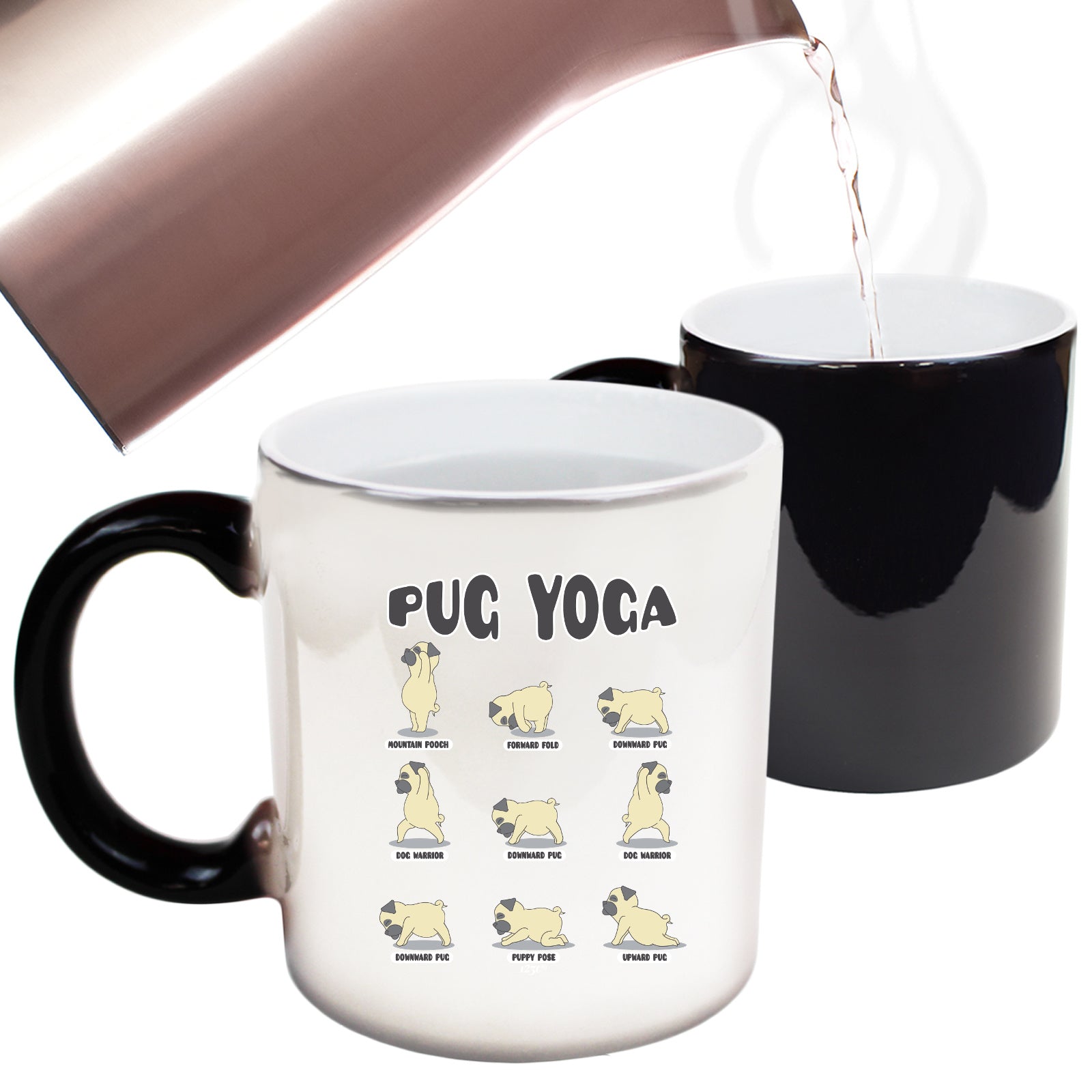 Pug Yoga Dog - Funny Colour Changing Mug