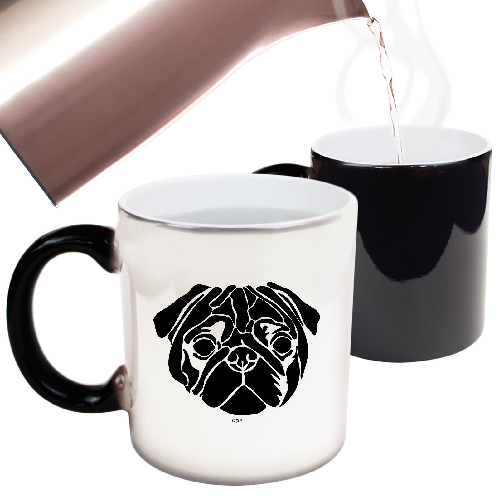 Pug Head Dog - Funny Colour Changing Mug