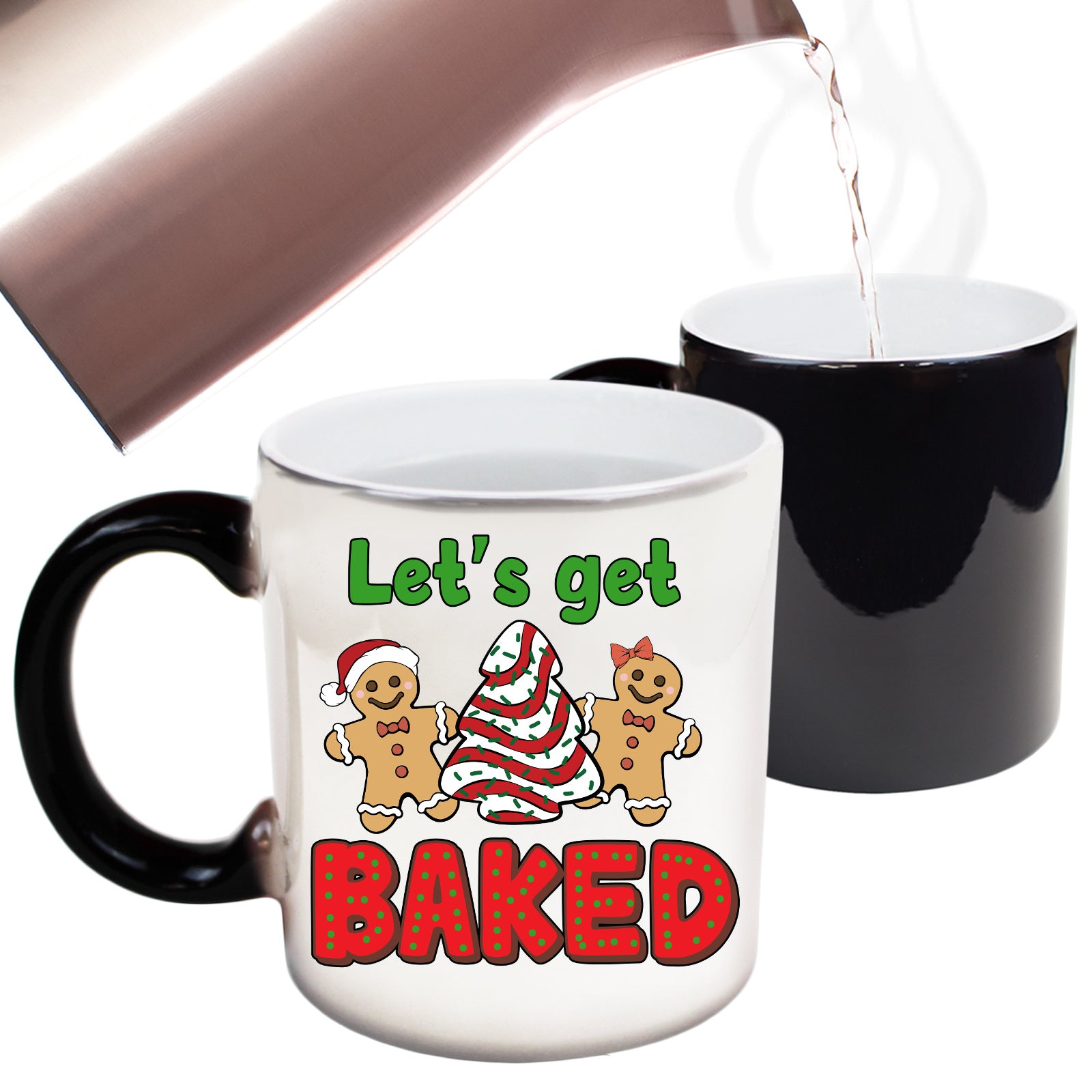 Christmas Lets Go Get Baked - Funny Colour Changing Mug