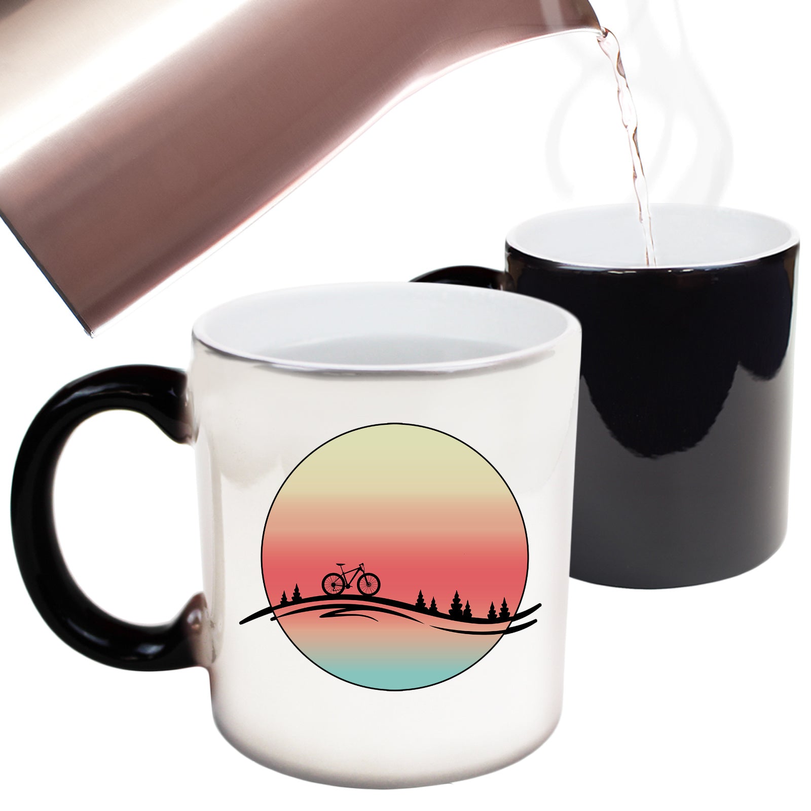 Sunset Riding Cycling Bicycle Bike - Funny Colour Changing Mug