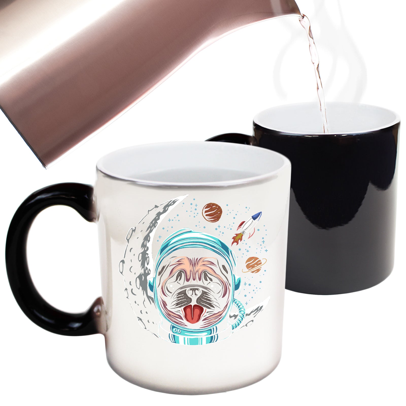 Astronaut Space Pug Dog - Funny Colour Changing Mug