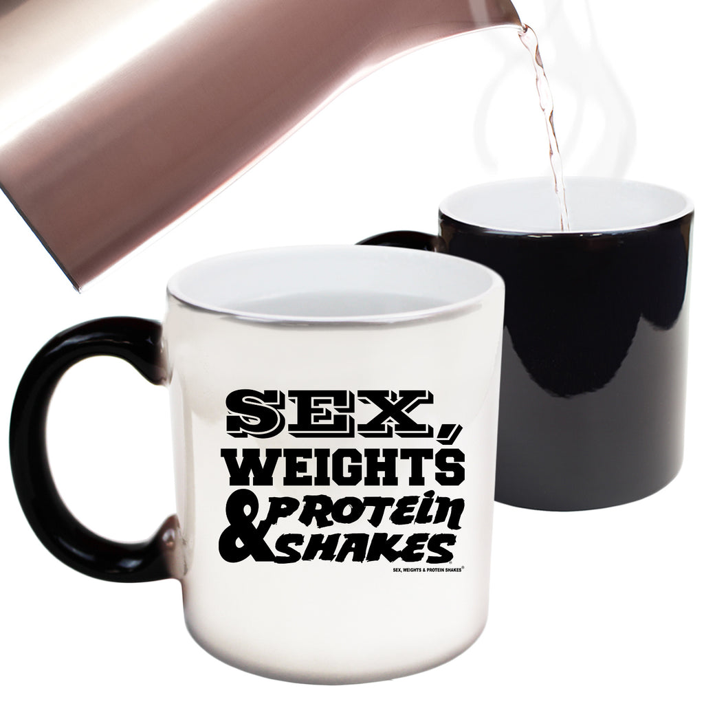 Swps Sex Weights Protein Shakes D1 Red - Funny Colour Changing Mug