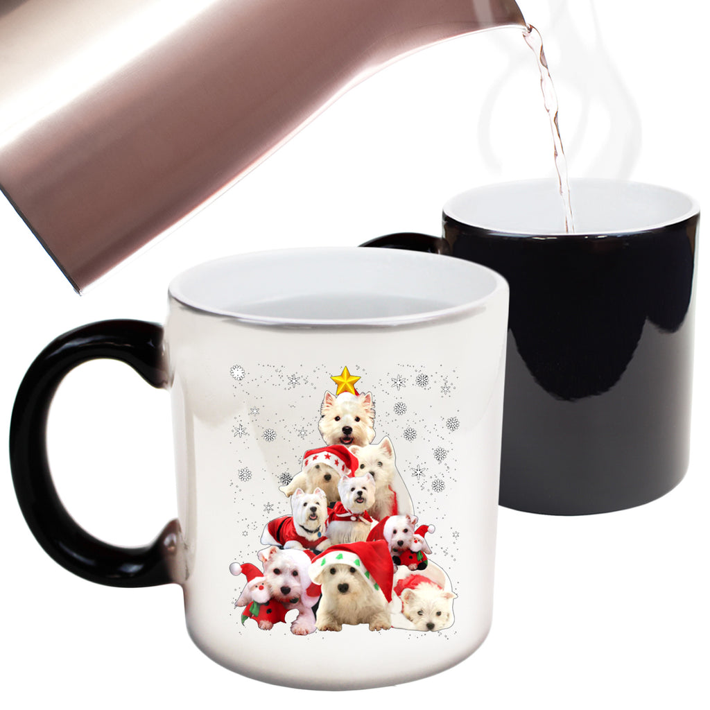 Terrier Xmas Tree Christmas - Funny Colour Changing Mug