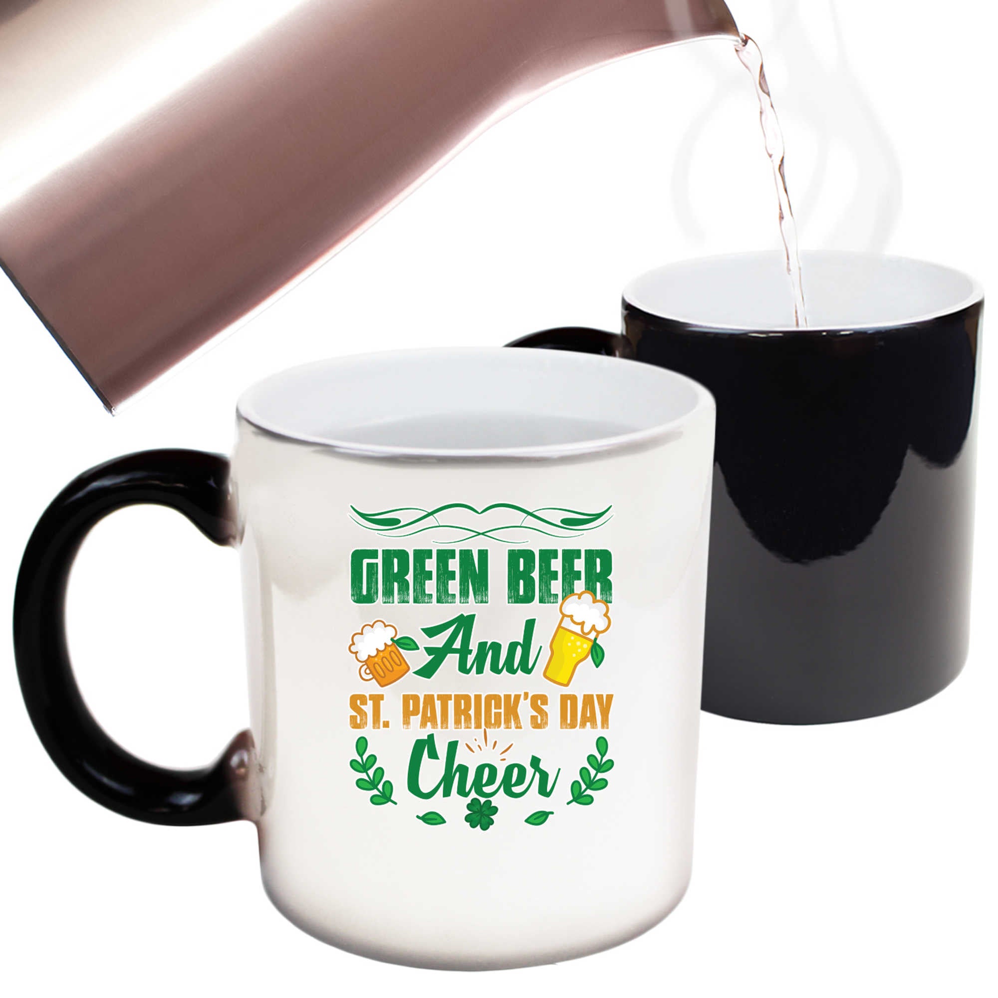 Green Beer And St Patricks Day Irish Ireland - Funny Colour Changing Mug