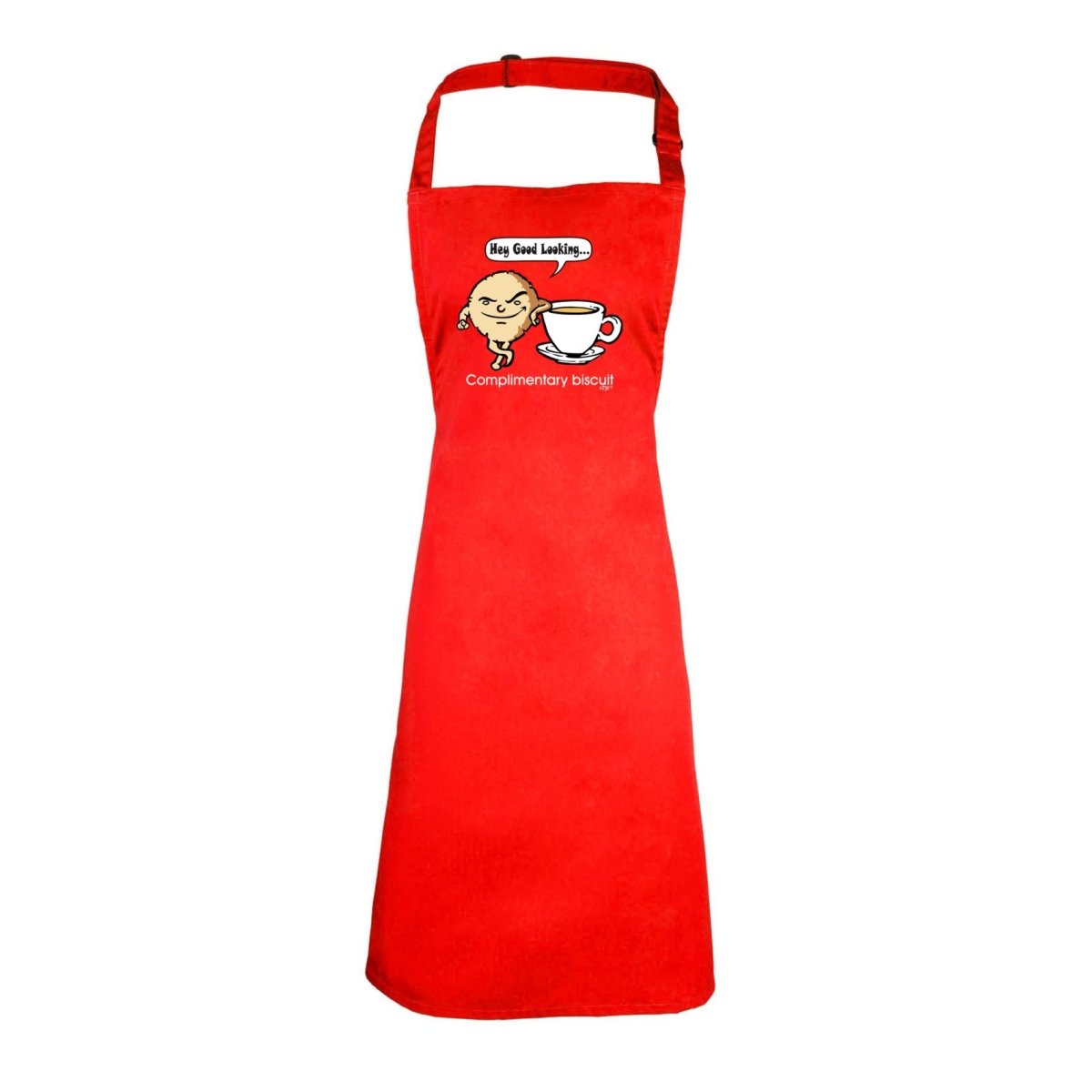 Complimentary Biscuit Coffee - Funny Novelty Kitchen Adult Apron - 123t Australia | Funny T-Shirts Mugs Novelty Gifts