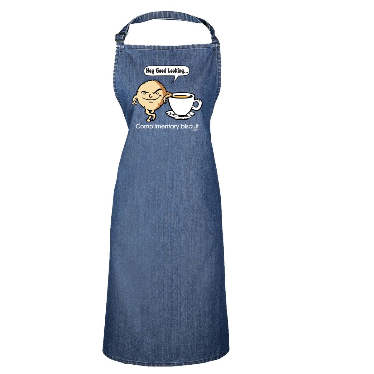 Complimentary Biscuit Coffee - Funny Novelty Kitchen Adult Apron - 123t Australia | Funny T-Shirts Mugs Novelty Gifts