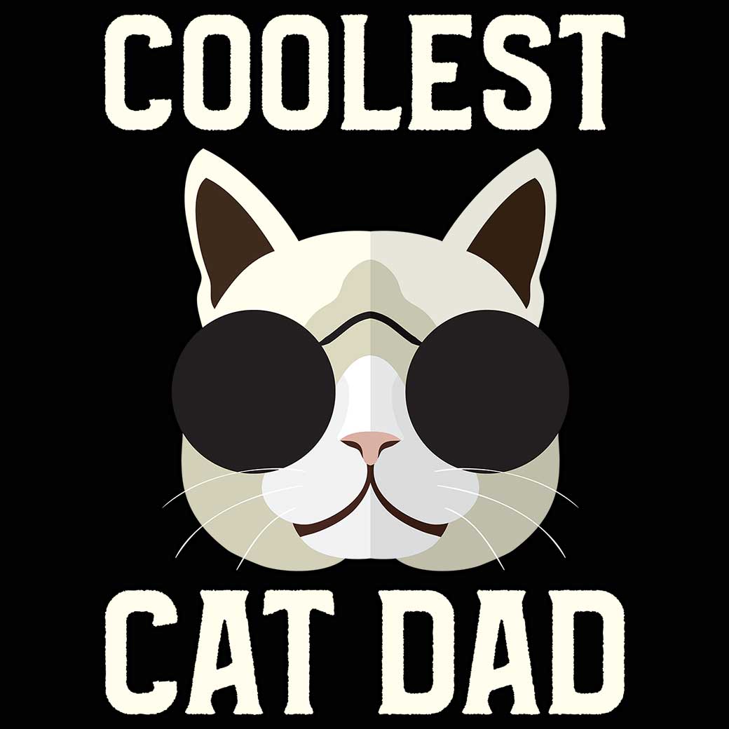 Coolest Cat Dad - Mens Funny T-Shirt Tshirts - 123t Australia | Funny T-Shirts Mugs Novelty Gifts