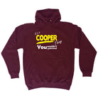 Cooper V1 Surname Thing - Funny Novelty Hoodies Hoodie - 123t Australia | Funny T-Shirts Mugs Novelty Gifts