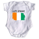 Cote Divoire Country Flag Nationality - Babygrow Baby - 123t Australia | Funny T-Shirts Mugs Novelty Gifts