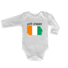 Cote Divoire Country Flag Nationality - Babygrow Baby - 123t Australia | Funny T-Shirts Mugs Novelty Gifts