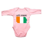 Cote Divoire Country Flag Nationality - Babygrow Baby - 123t Australia | Funny T-Shirts Mugs Novelty Gifts