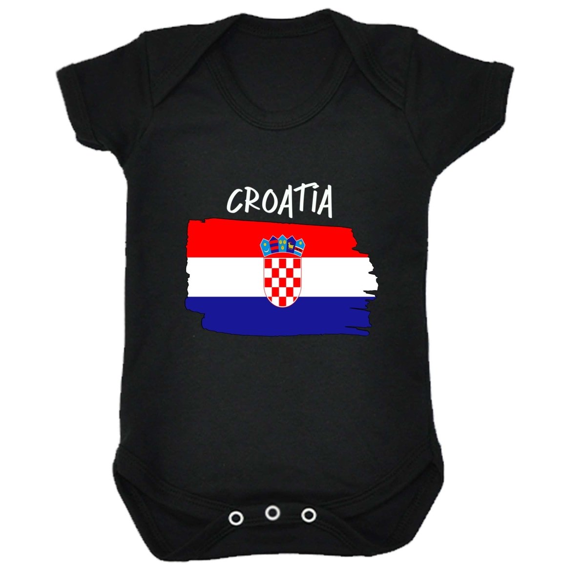 Croatia Country Flag Nationality - Babygrow Baby - 123t Australia | Funny T-Shirts Mugs Novelty Gifts