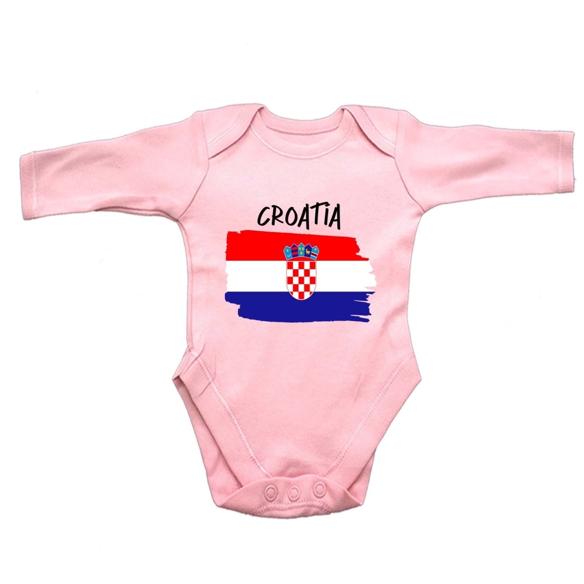 Croatia Country Flag Nationality - Babygrow Baby - 123t Australia | Funny T-Shirts Mugs Novelty Gifts