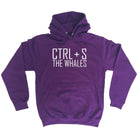 Ctrl S Save The Whales - Funny Novelty Hoodies Hoodie - 123t Australia | Funny T-Shirts Mugs Novelty Gifts