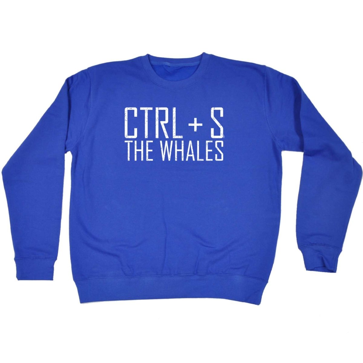 Ctrl S Save The Whales - Funny Novelty Sweatshirt - 123t Australia | Funny T-Shirts Mugs Novelty Gifts