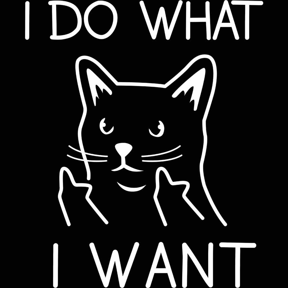 Do What I Want Cat Fingers V2 - Mens 123t Funny T-Shirt Tshirts