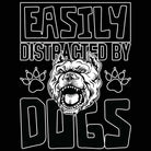 Easily Distracted By Dogs V2 - Mens 123t Funny T-Shirt Tshirts