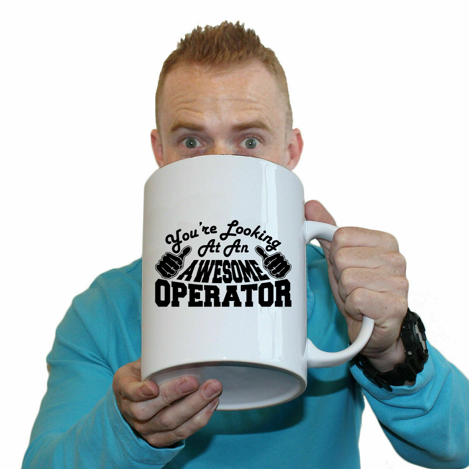 Youre Looking At An Awesome Operator - Funny Giant 2 Litre Mug