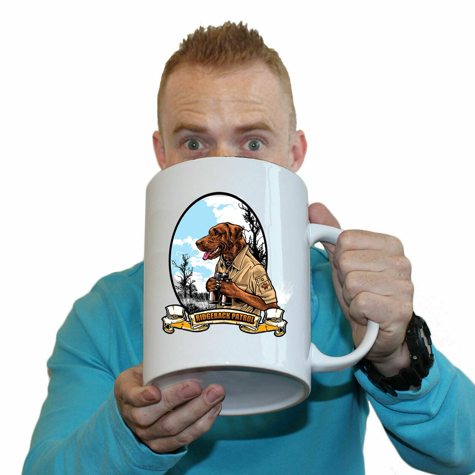 Ridgeback Patrol Dog Hound Dogs - Funny Giant 2 Litre Mug