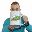 Christchurch New Zealand Country Flag Destination - Funny Giant 2 Litre Mug