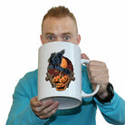 Graphic Raven Pumpkin Halloween Trick Or Treat - Funny Giant 2 Litre Mug