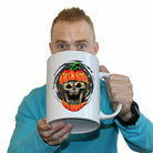 Graphic Evil Halloween Skull Pumpkin Halloween Trick Or Treat - Funny Giant 2 Litre Mug