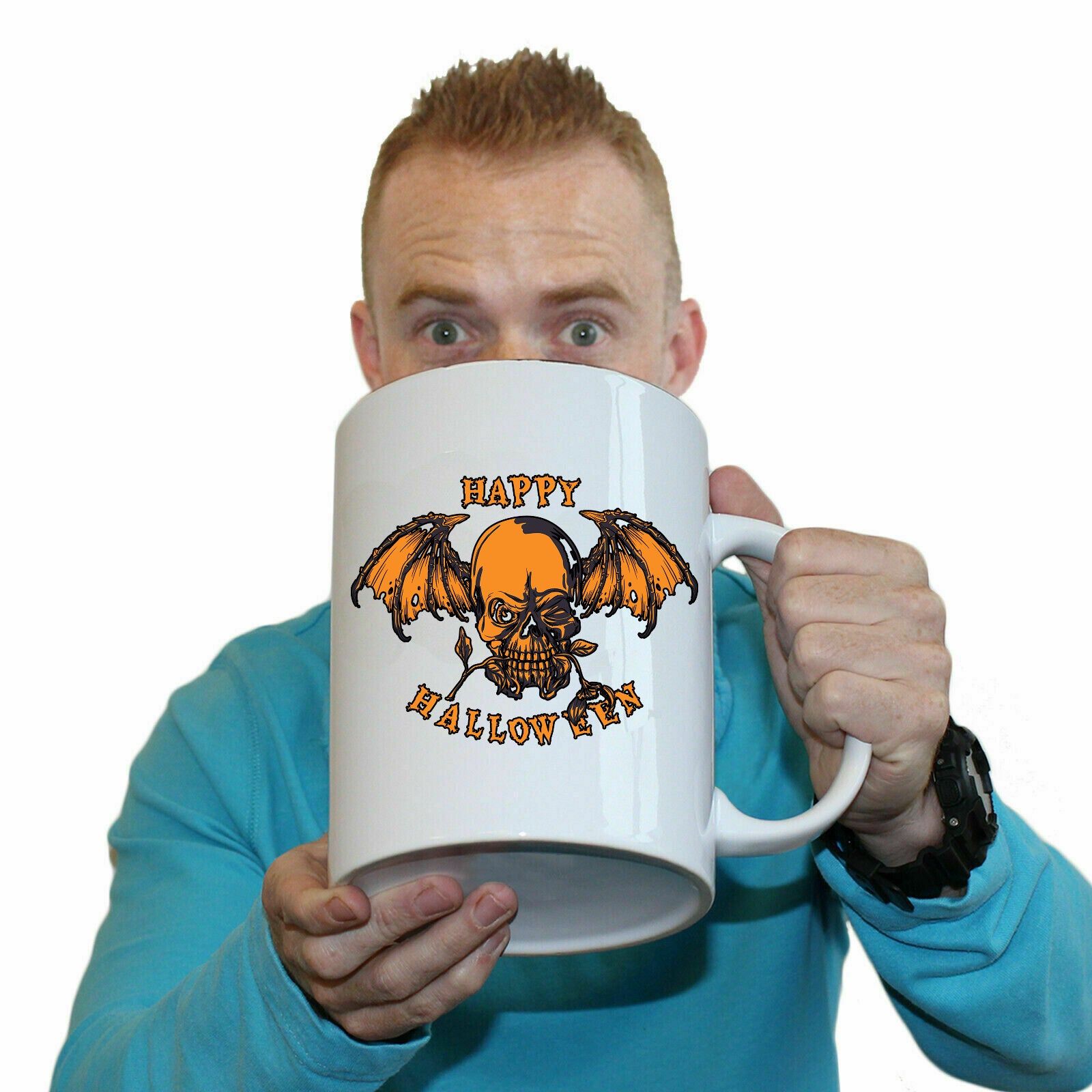 Happy Halloween Skull - Funny Giant 2 Litre Mug