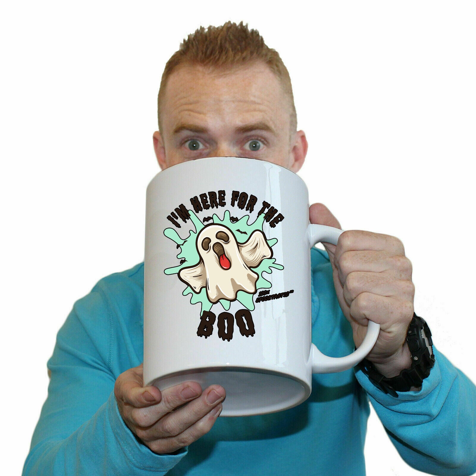 Im Just Heer For The Boos V2 Halloween - Funny Giant 2 Litre Mug