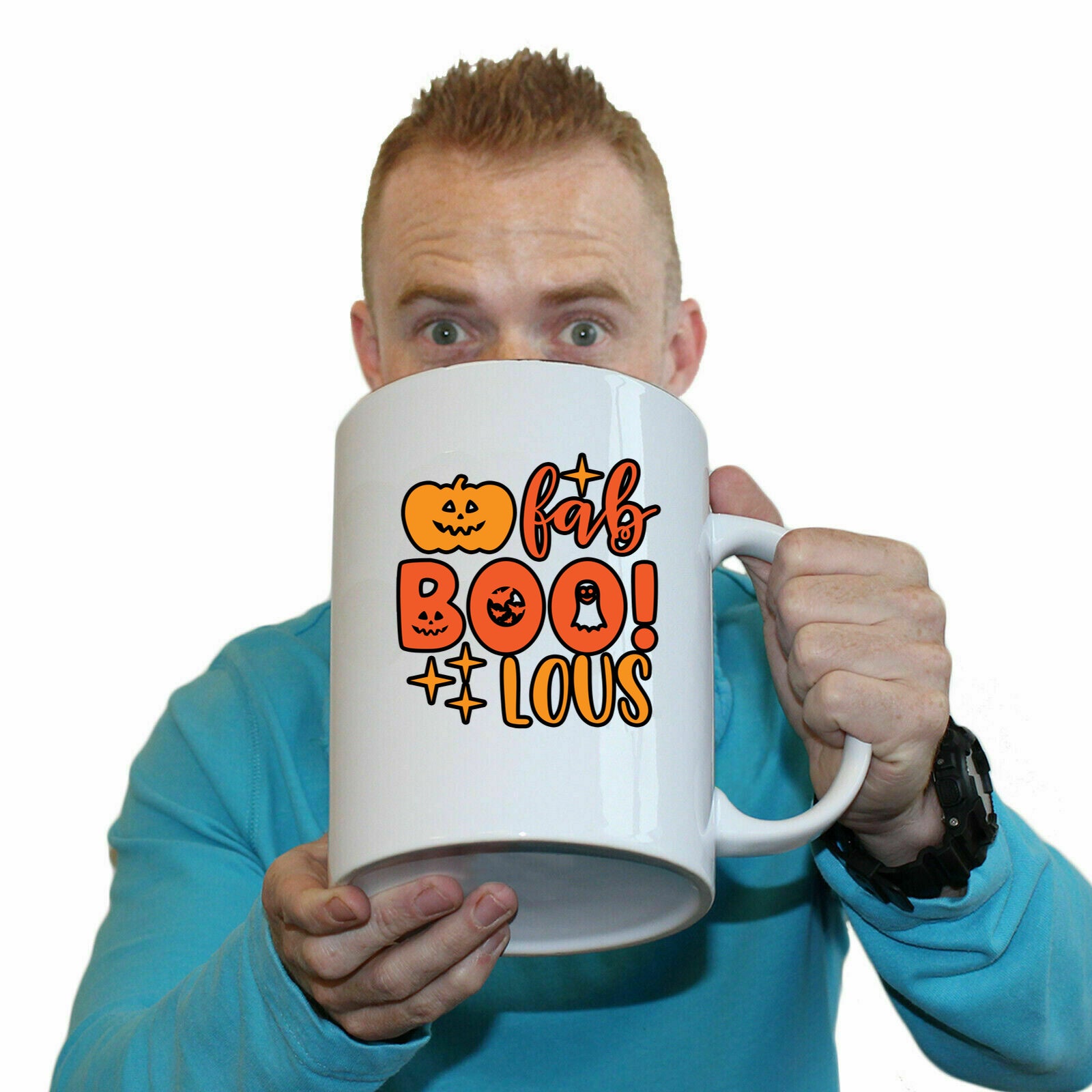 Fab Boo Lous Halloween - Funny Giant 2 Litre Mug