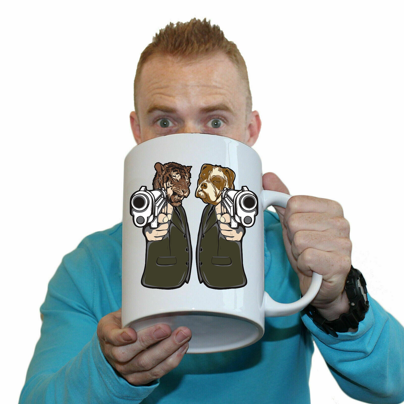 What Did You Just Say Dog Arrest - Funny Giant 2 Litre Mug