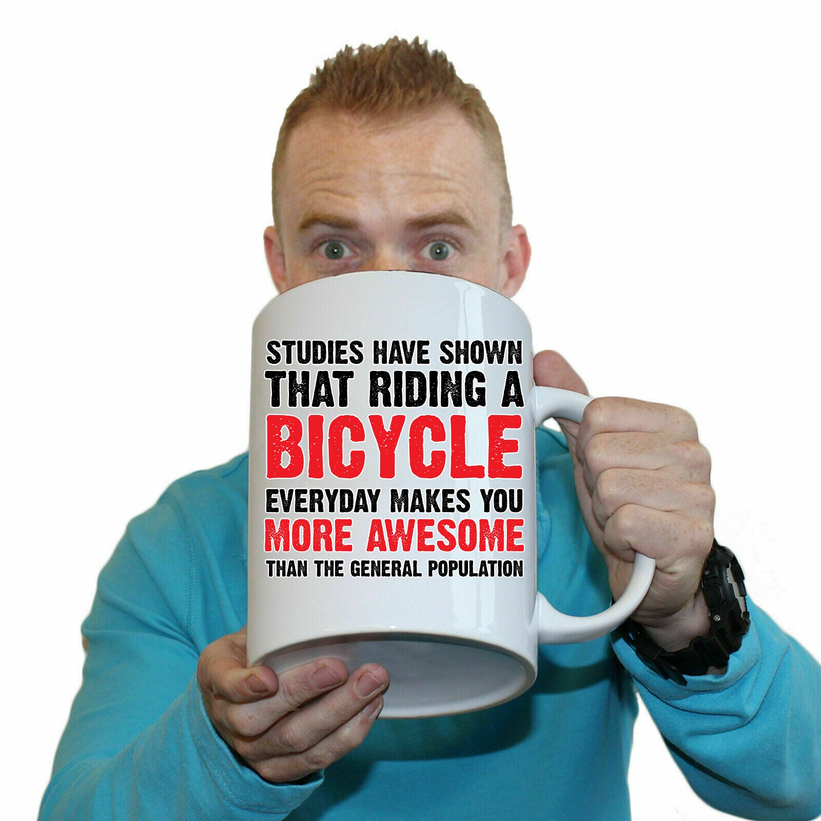 Studies Have Show Cycling Bicycle Bike - Funny Giant 2 Litre Mug