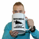 Family Christmas Mitchell - Funny Giant 2 Litre Mug