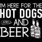 Im Here For The Hotdogs And Beer - Mens 123t Funny T-Shirt Tshirts