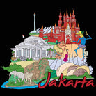 Jakarta Indonesia Country Flag Destination - Mens 123t Funny T-Shirt Tshirts