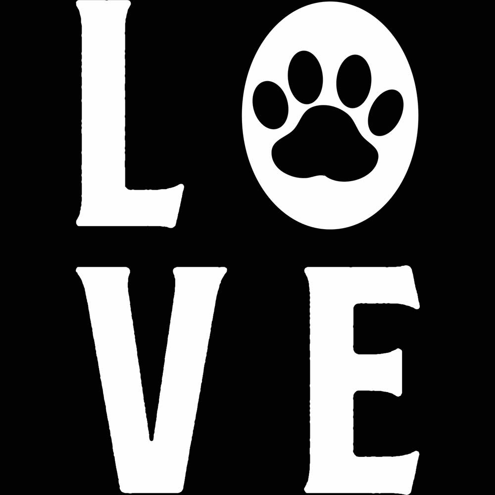 Love Puppy Dog Dog Paw Print - Mens 123t Funny T-Shirt Tshirts