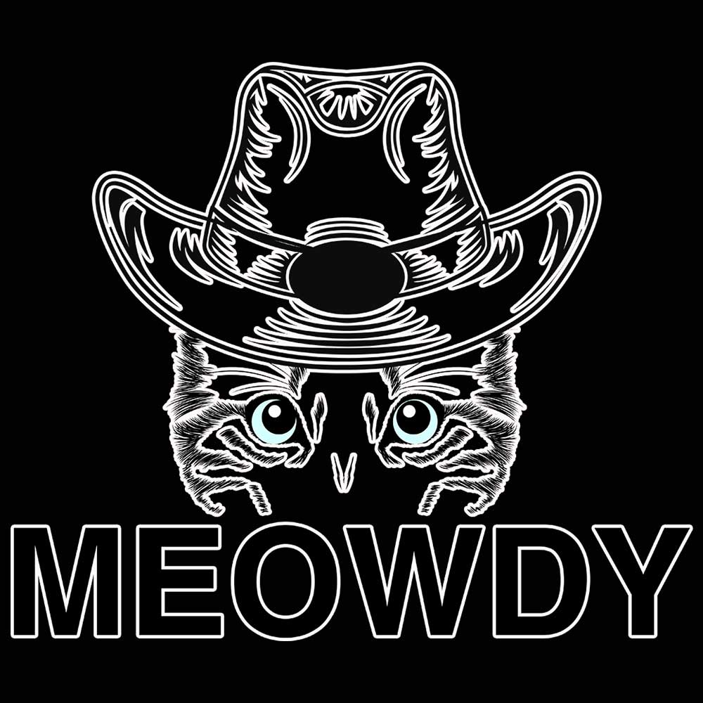 Meowdy Cat Cats - Mens 123t Funny T-Shirt Tshirts