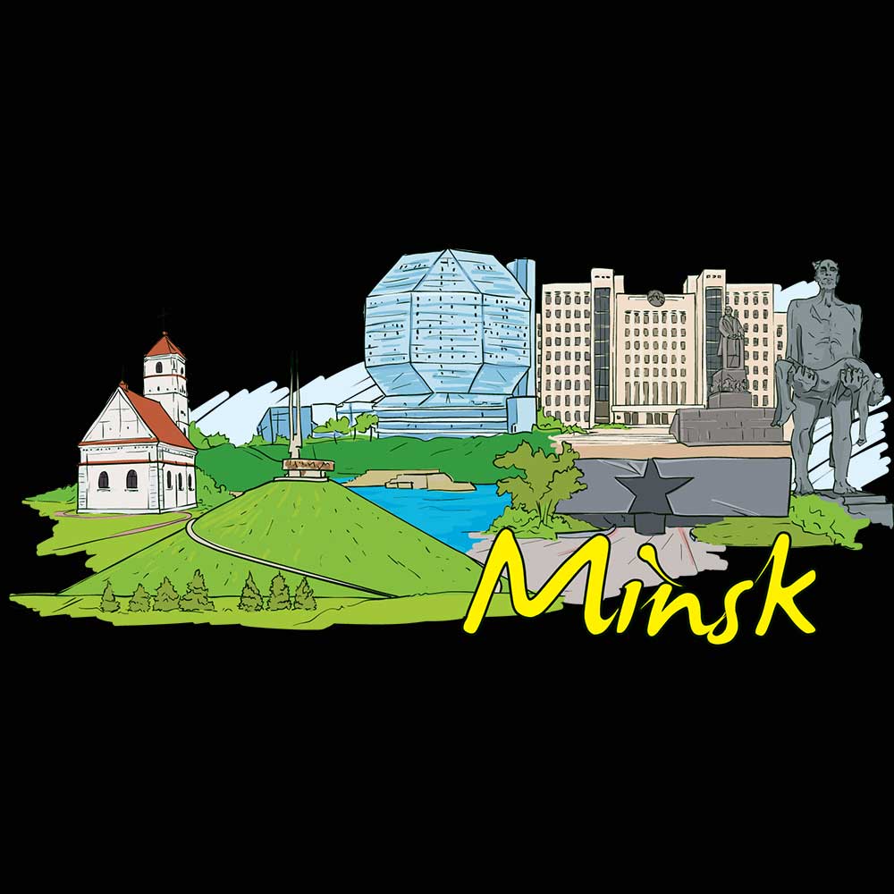 Minsk Belarus Country Flag Destination - Mens 123t Funny T-Shirt Tshirts