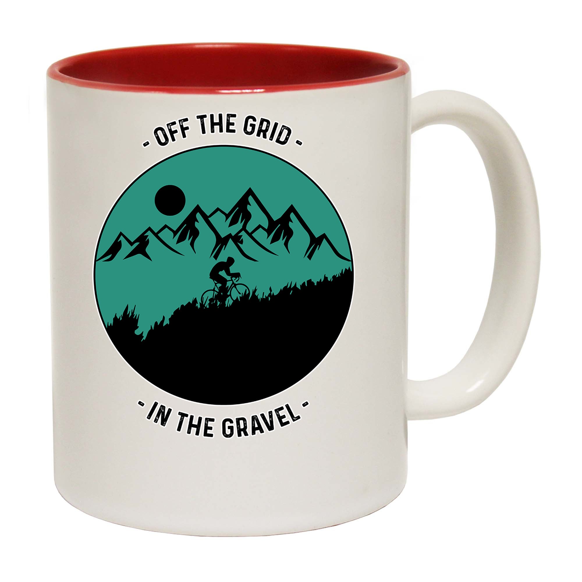 Off The Grid Into The Gravel Cycling Mountain Bike - Funny Coffee Mug