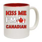 Kiss Me Im Canadian Canada Flag Lucky - Funny Coffee Mug