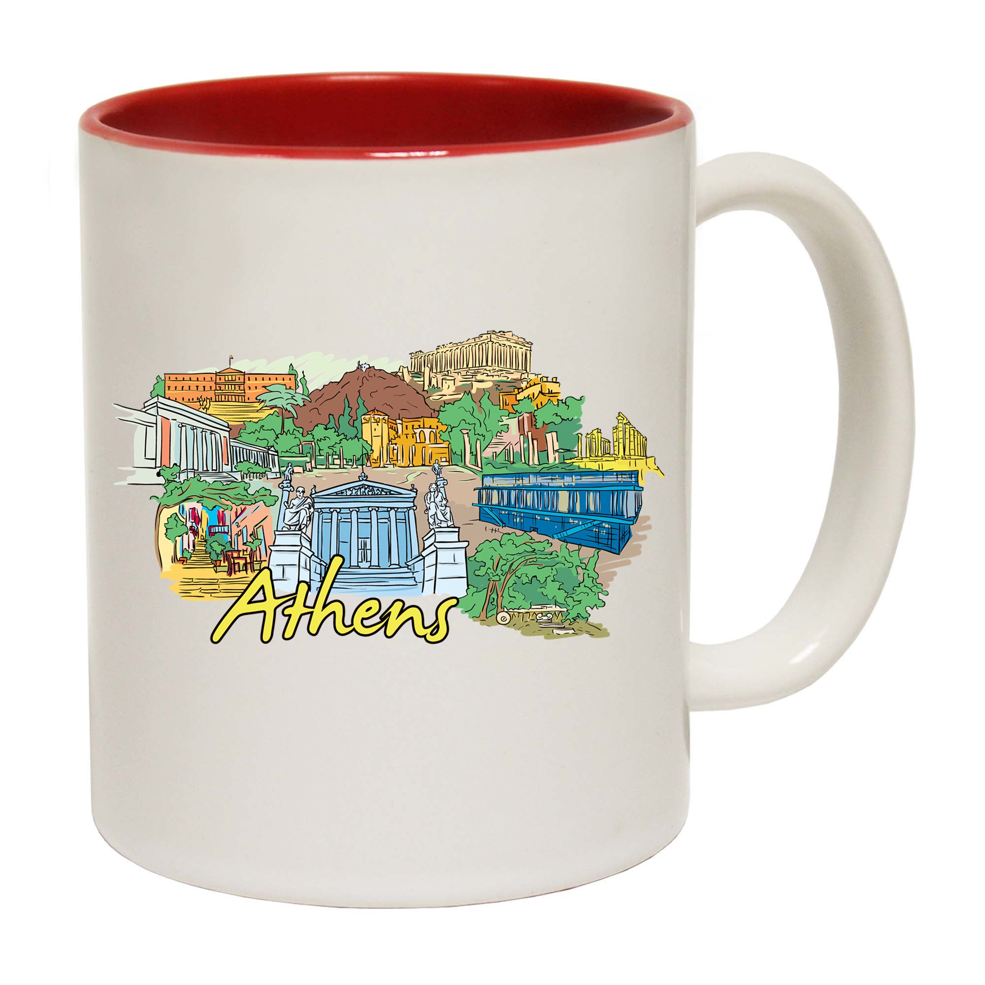 Arthens Greece Country Flag Destination - Funny Coffee Mug